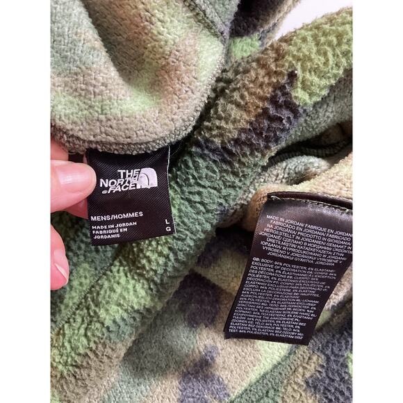 The North Face Fleece Camo Hoodie Sze Large Kangaroo Pocket - Picture 6 of 6